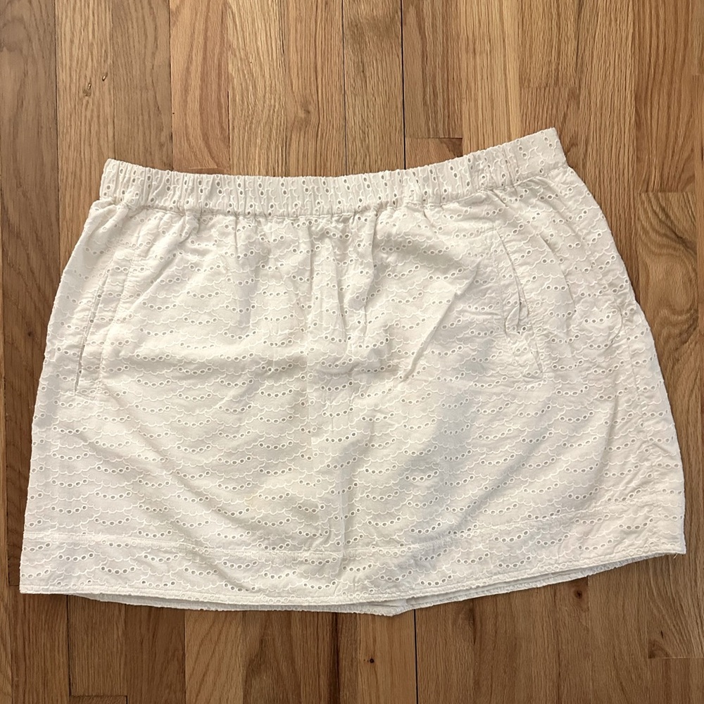 JCrew Eyelet Skirt with pockets